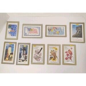 Vintage 1987 USPS Commemorative Puzzle Postcards Lot Of 9 Birds America Flowers